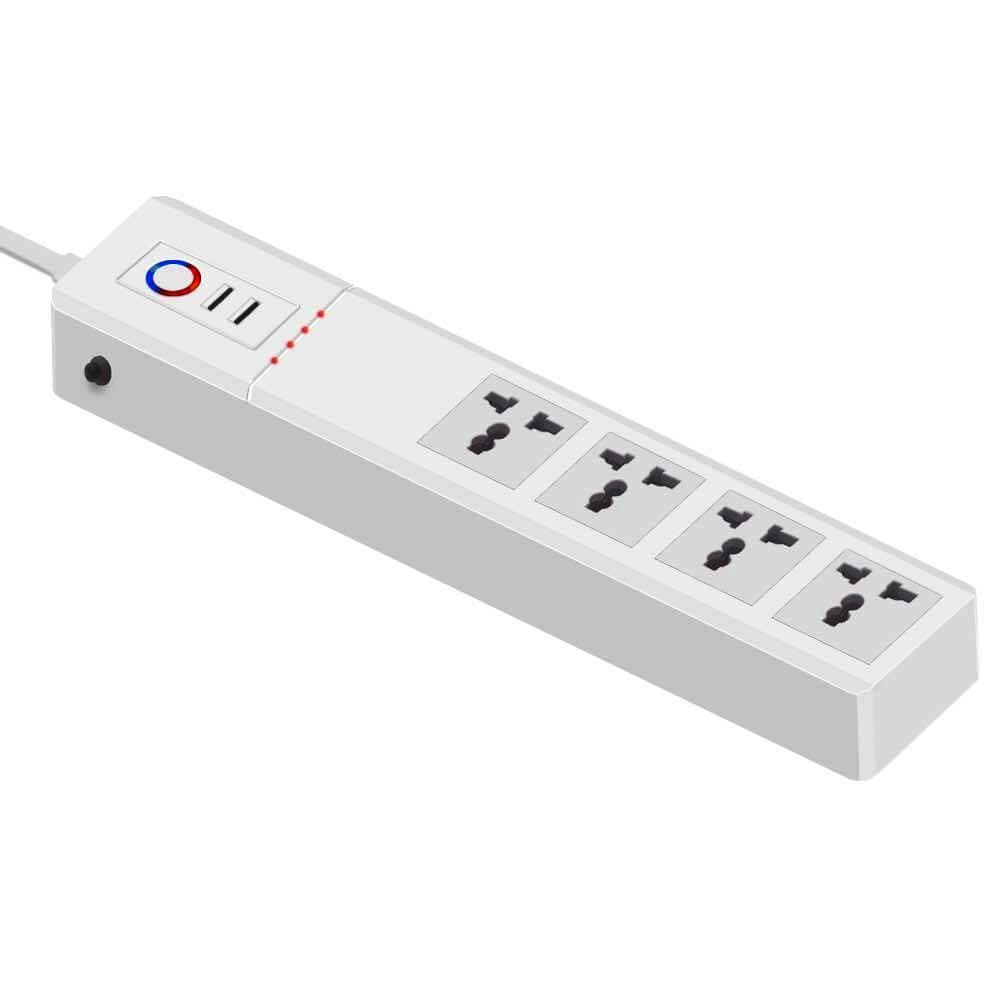 WiFi Smart Power Extension Board, Works with Alexa Echo,Google Assistant & IFTTT, Remote Control Individually, with 4 Smart AC Outlets and 2 USB Ports/Works with Alexa Home Automation