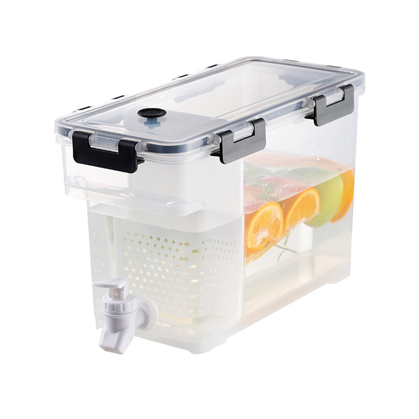 NP 3.5L Cold Kettle with Faucet, Plastic Beverage Drink Dispenser Large Capacity Water Iced Juice Lemonade Water Jug Fruit Teapot Bucket Drink Container for Garden Home Party