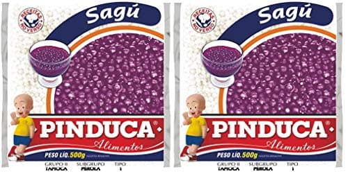 Pinduca - Sagu - Tapioca in Pearl - 17.64 Oz (PACK OF 02) | Sagu - Tapioca em Pérola - 500g …