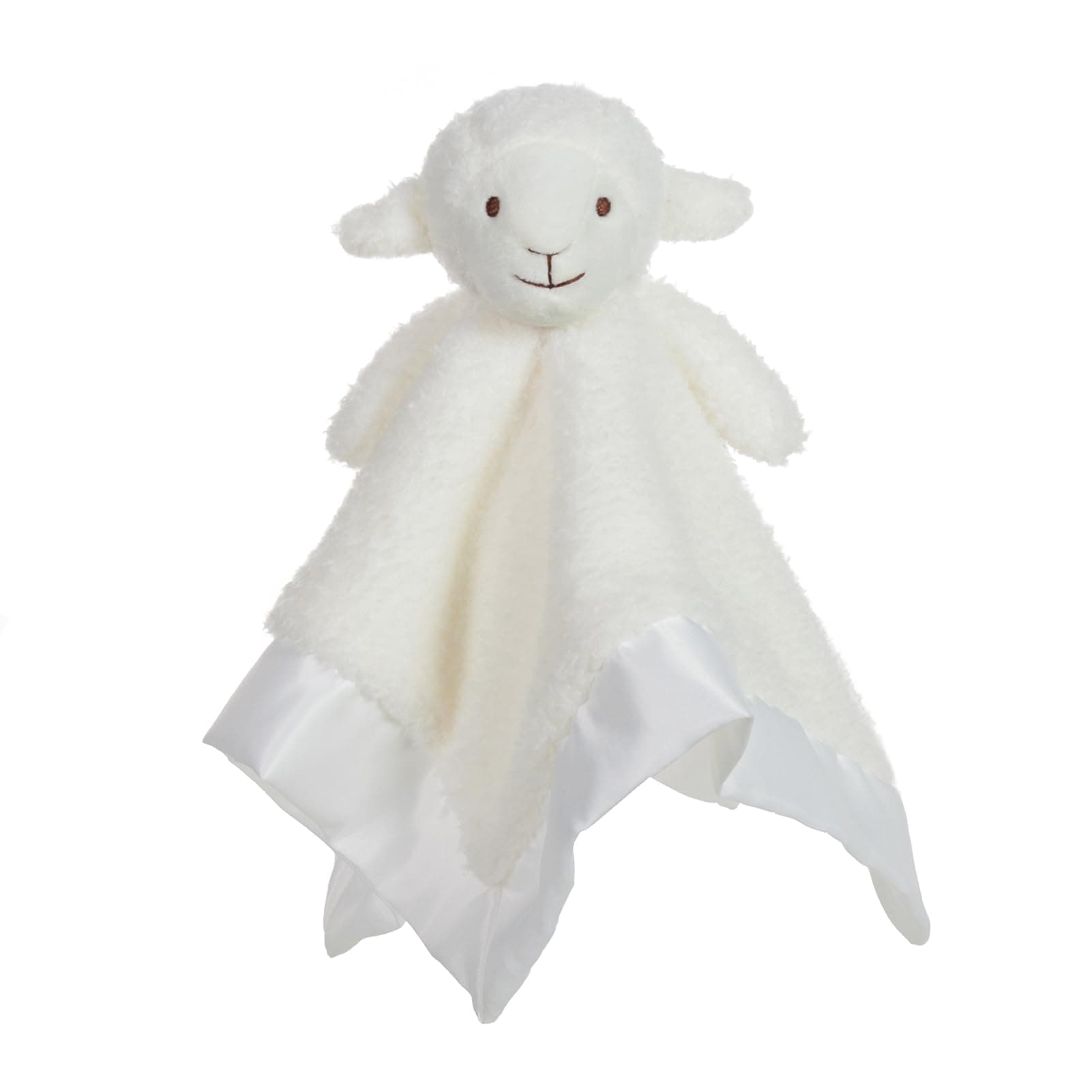 Stuffed Animals Soft Security Blanket White Lamb Infant Nursery Character Blanket Luxury Snuggler Plush(White Lamb, 14 Inches)