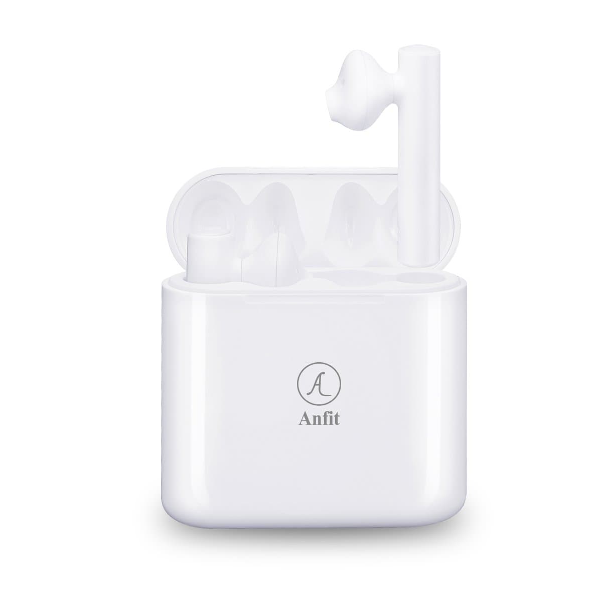 Anfit TWS Wireless Bluetooth 5.0 Earbuds, Double Earpieces, Twins Earphones With Charging Box, Noise Cancelling, Sweatproof, Stereo headset for iphone X/8/7/6s/6 Plus ipad Samsung Galaxy S8 etc