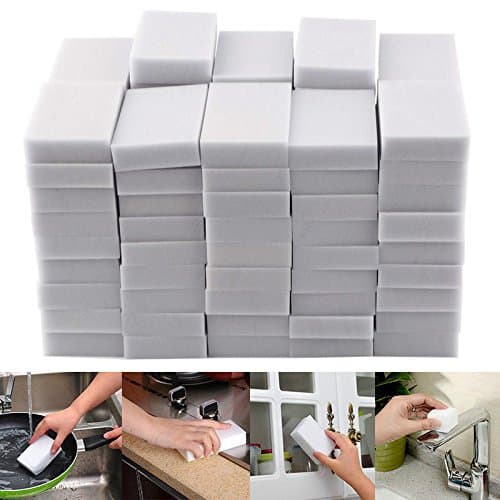 lfdhcn 100PCS Magic Sponge Eraser Cleaning Melamine Multi-Functional Foam Cleaner Kitchen Accessories
