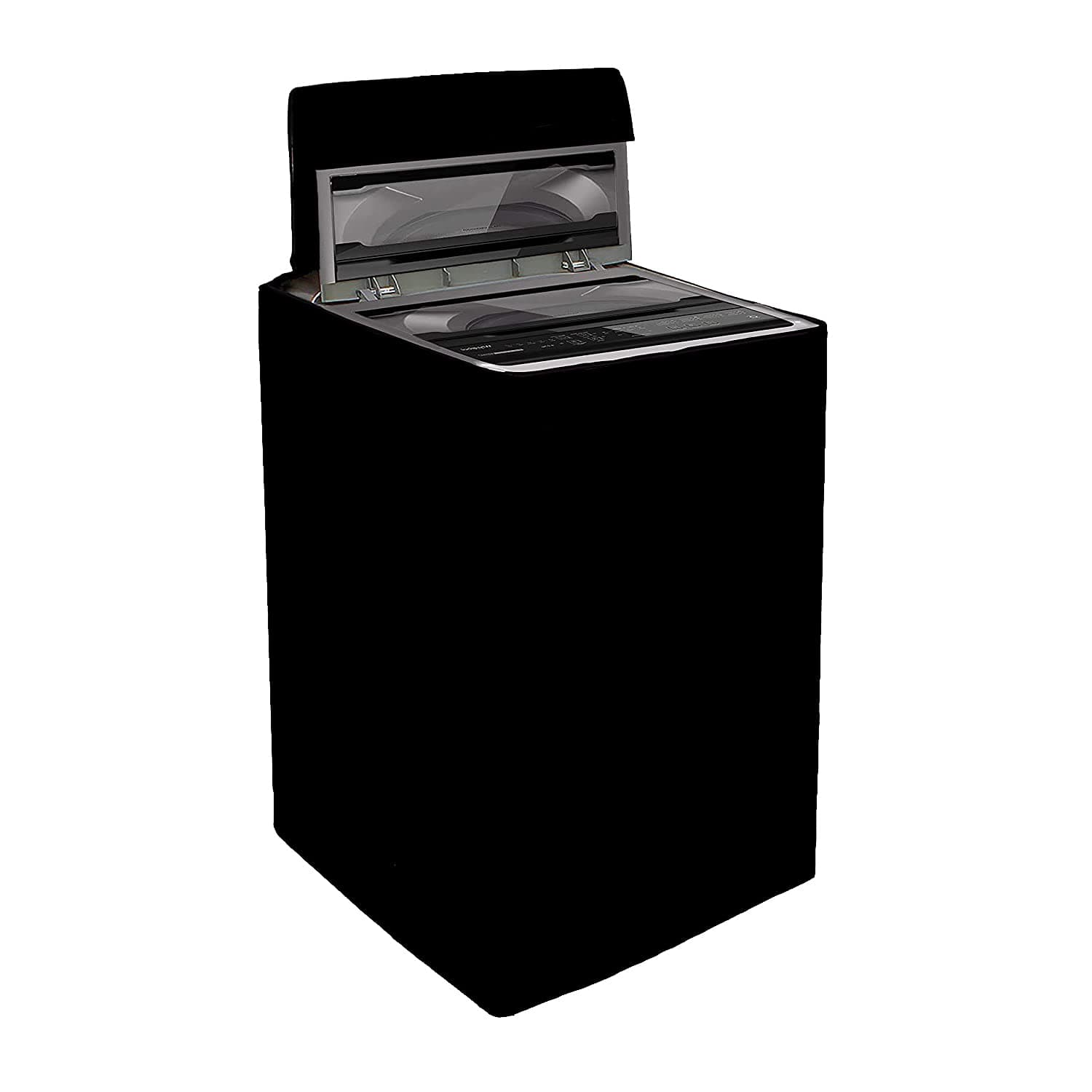 Yellow Weaves Waterproof & Dust-Proof Top Loading Fully Automatic Washing Machine Cover (Dimensions- 59x59x86 cm, Black)