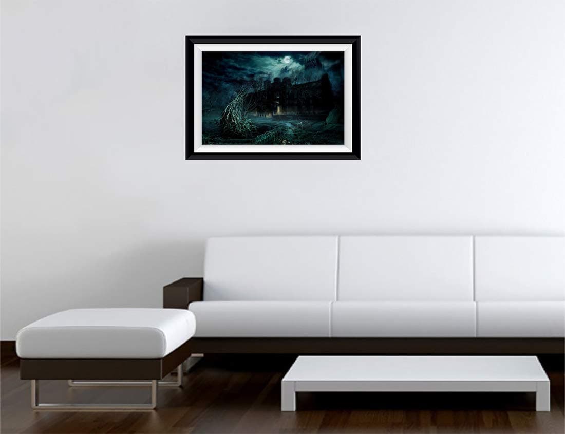 Gadgets Wrap Printed Landscape Photo Frame Style Decal Decor - Alone In The Dark Wide, 60 Cm X 5 (Multicolor)