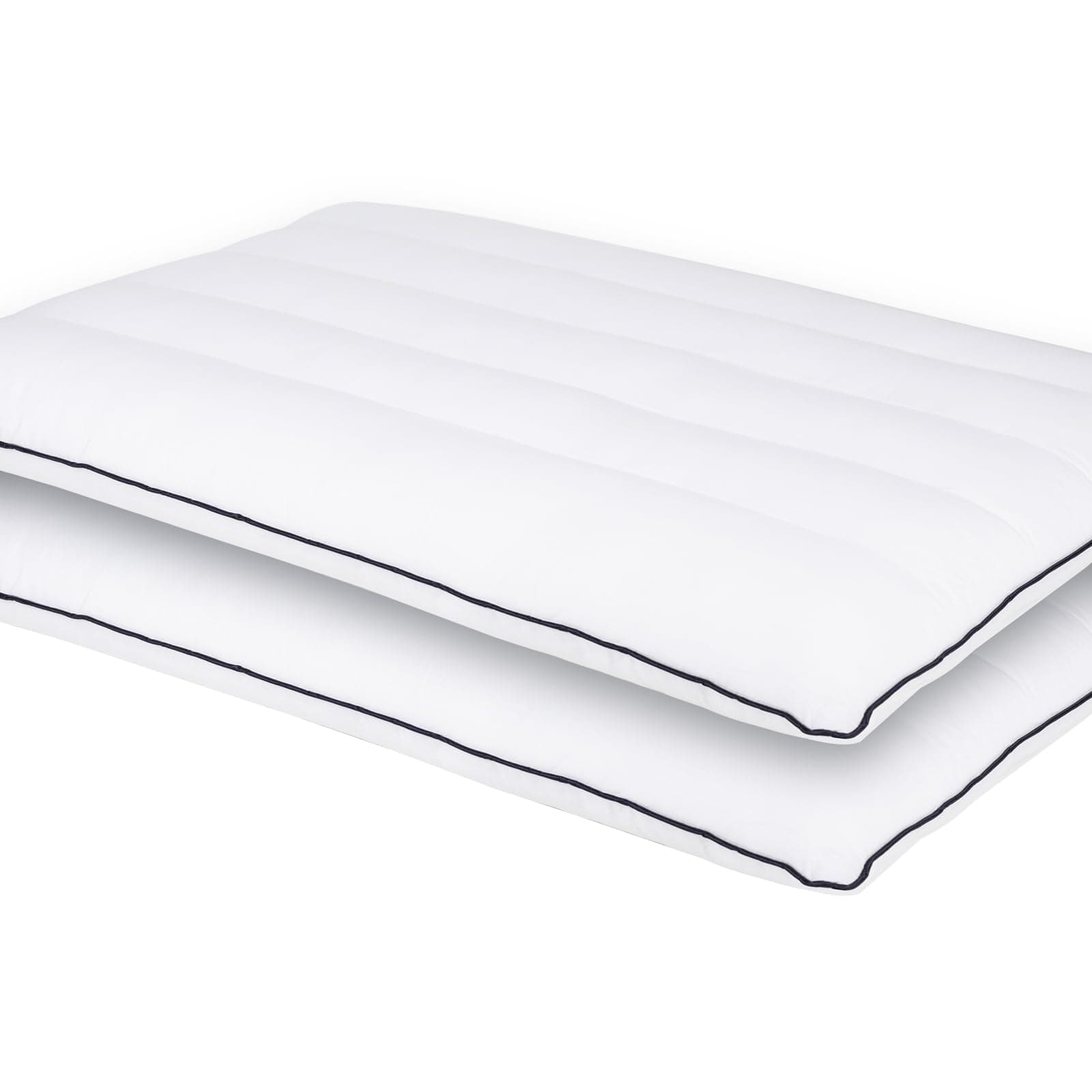 MINUPWELL 2 Packs Ultra Thin Pillows, Flat Pillows for Sleeping Thin with 7D 2.5 in Height Support, Slim Bed Pillows for Stomach Sleeper, Low Profile Pillow Standard Size - 18x26 in
