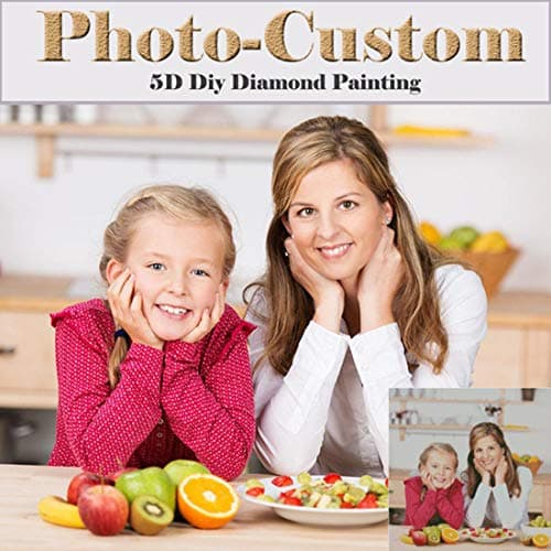 Personalized Photo Customized Diamond Painting Kits, Private Custom Full Diamond Painting Picture with Round/Square Beads for Home Decor