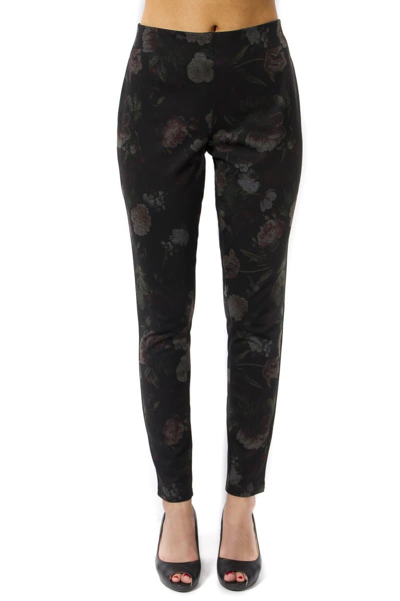 Women's Printed Floral Ponte Pant