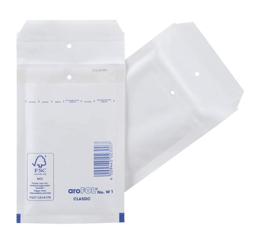 200 pcs aroFOL Classic Pockets Air Traps Size 1/A7/12.0 x 17.5 cm/White