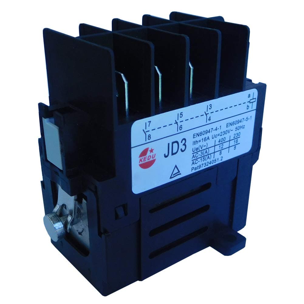 JD3 8 Pins Relay with Power Failure and Undervoltage Protection KJD11 Industrial Electromagnetic Switch Contactor 4NO AC 230V 16A 50Hz