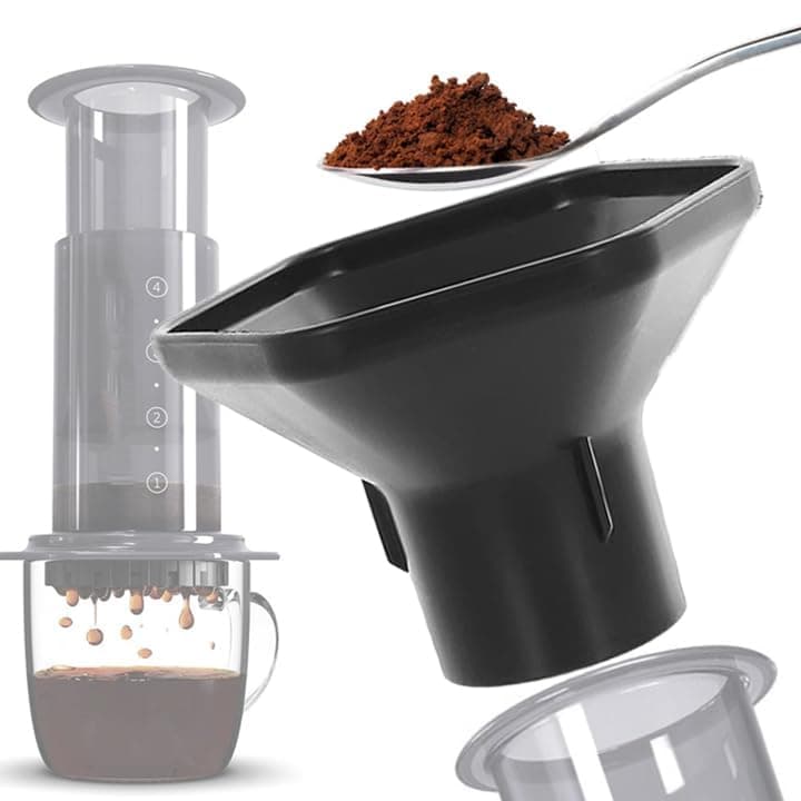 Sesama Aero™press Coffee Maker Funnel Tool Compatible with Original, Go, XL, Clear Portable Espresso Accessories, Coffee Dosing Funnel, Travel-Ready Coffee Gear for Mess-Free Brewing