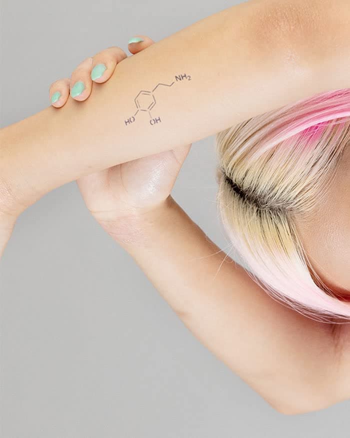 Inkbox Temporary Tattoos, Semi-Permanent Tattoo, One Premium Easy Long Lasting, Waterproof Temp Tattoo with For Now Ink - Lasts 1-2 Weeks, Dopamine, 3 x 3 in