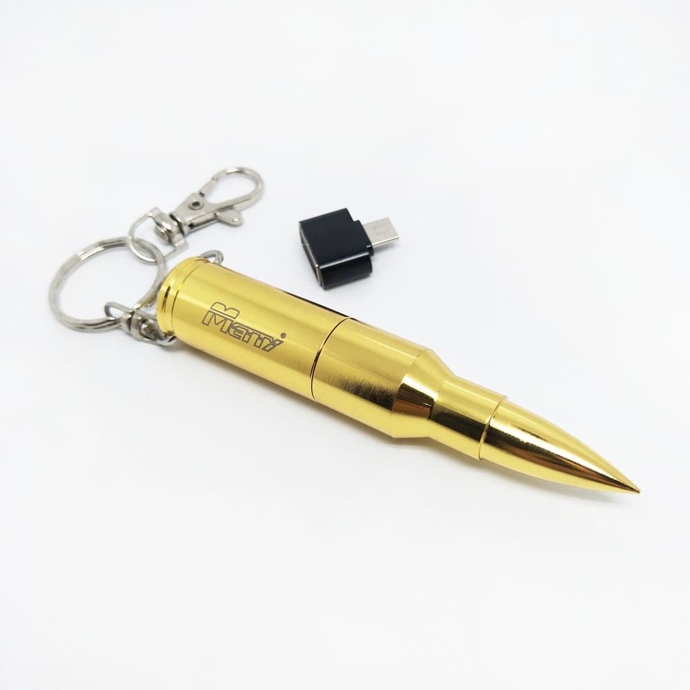 HDE USB Flash Drive Disk 16 GB Shining Golden Bullet