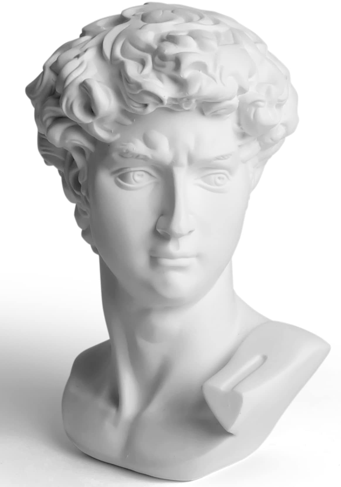 David Statue Head Sculptures 6" Michelangelo David Bust Figurine Classic Greek Roman Bust Home Decor Office Decor