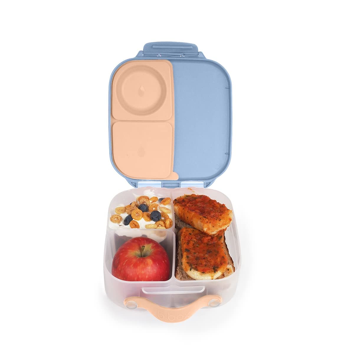 b.boxMini Lunchbox | Bento Box with 3 Compartments (2 Leakproof) | Ideal for Toddlers, Kids Lunch & Snacks | Fits Whole Piece of Fruit | BPA Free