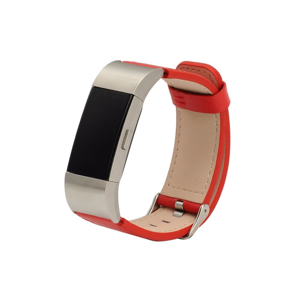 Ldaai Replacement Watch Bands For Fitbit charge 2,Available in Leather,Metal,Stainless Steel accessories(red)