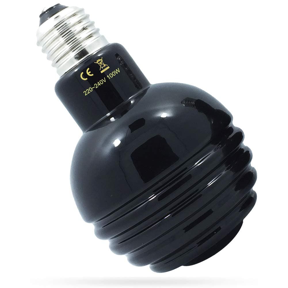 theBlueStone 100W Ceramic Infrared Heat Emitter Brooder Coop Reptile Pet Infrared Lamp Heat Bulb for Lizards/Tortoise/Chicken/Amphibian/Poultry E27 220-240V