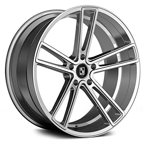 KoKo Kuture MASSA-5 Custom Wheel - 20x8.5, 35 Offset, 5x114.3 Bolt Pattern, 73.1mm Hub - Gloss Silver with Machined Face Rim