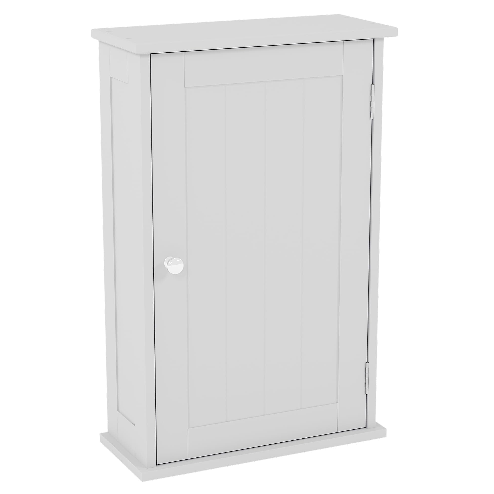 Priano Bathroom Cabinet Single Wall Mounted Storage Cupboard Shelf, White
