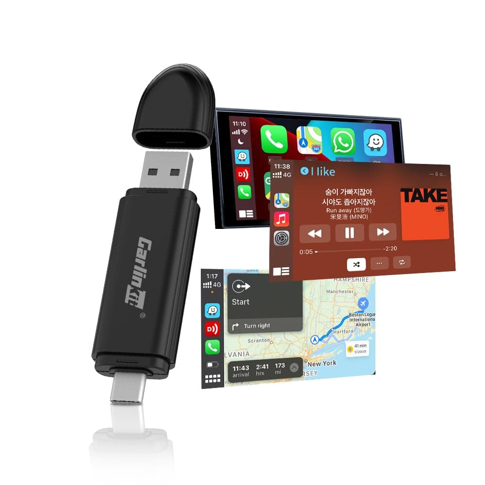 Mini SE Stick, New Upgraded CarPlay Wireless Adapter, Compact Lightweight, Support Bluetooth 5.4, WiFi 6, OTA Update, Easy Setup, Only Fit for Cars with OEM Wired CarPlay (2015-Now)