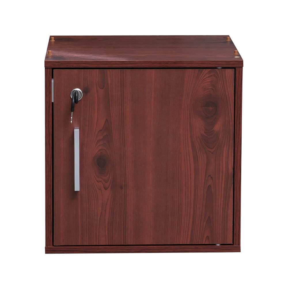 WT-EASY CARE Locker Office Storage | Home and School Storage Organizer | Storage Cabinet for Kids | Wood Cabinet with Key | Mahogany Wood Furniture