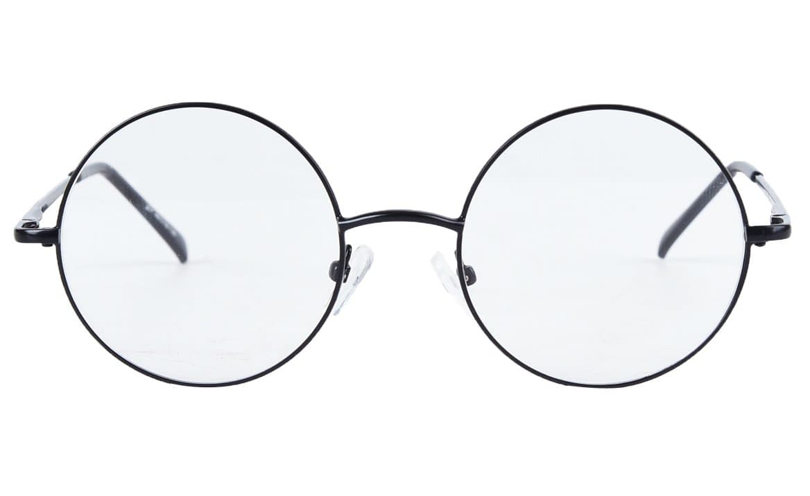 Bestum Retro Round Optical Spring Hinge Metal Glasses Frame Clear lens