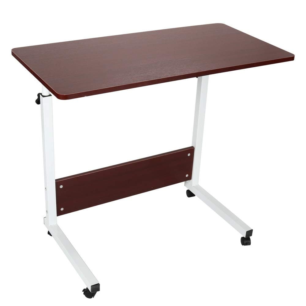 Adjustable Laptop Desk Portable Computer Table with Wheels Standing Rolling desks Mobile Side Tables Movable Small Desk