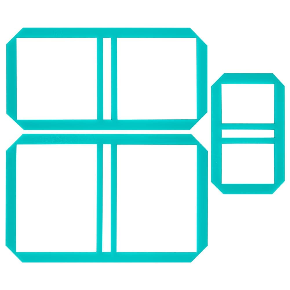 BENECREAT 3Pcs Mini Bookbinding Tool, Acrylic Sticky Notes Bookbinder Guide Stencil Template, Scrapbooking Tool for Portable Notebook Journal Handbook Making