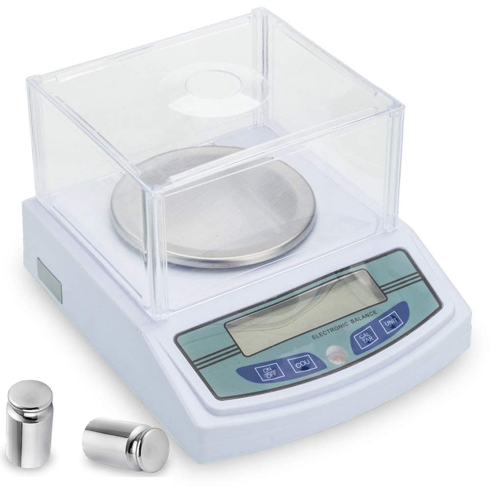 3000g x 0.01g High Precision Scientific Lab Scale, MOCCO LCD Digital Analytical Balance Accuracy Weighs Scales 10 mg Electronic Laboratory Instrument with 500g Calibration Weight and Power Adapter