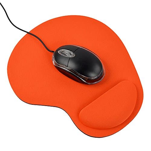 Balepha Mouse Pad with Wrist Rest Support Comfortable Memory Foam Mouse Mat (Orange)
