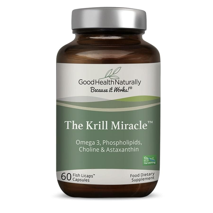 Krill Miracle Fish Oil Capsule - Omega 3 Complex Supplement | Joint Support, High Strength DHA/EHP - 60 Fish Licaps Capsules - Good Health Naturally
