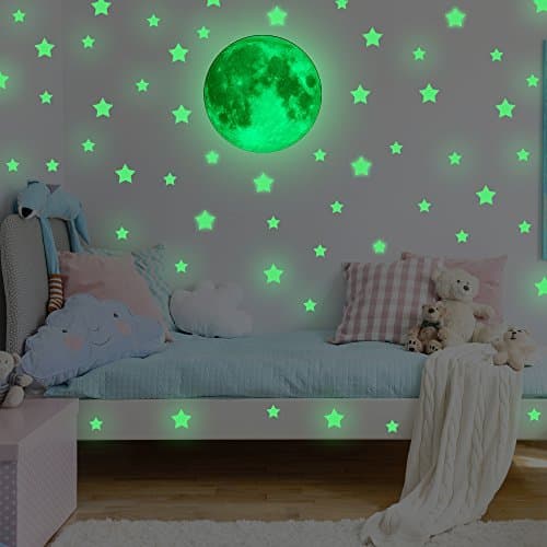 Glow in the dark Moon with Stars