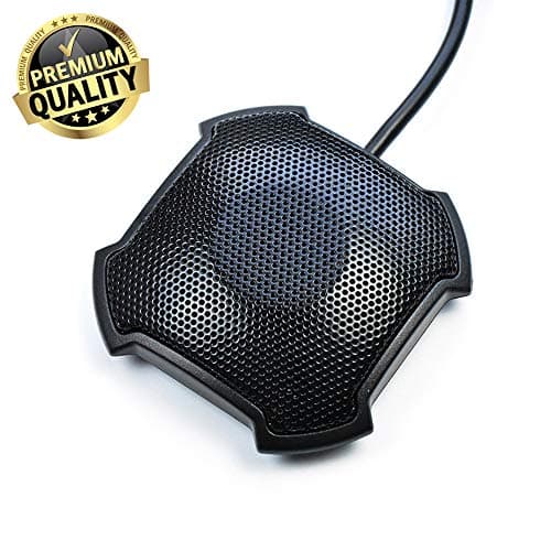 Conference Microphone, Antrixus Microphone for Computers Skype, VoIP Calls, Black