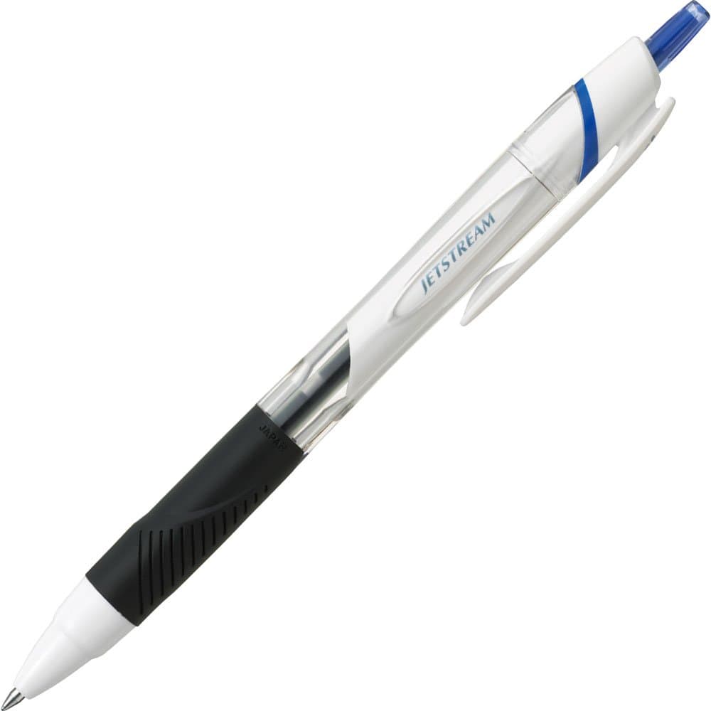 Uni Jetstream Standard Ballpoint Pen - 0.5 mm - Blue Ink - White Body