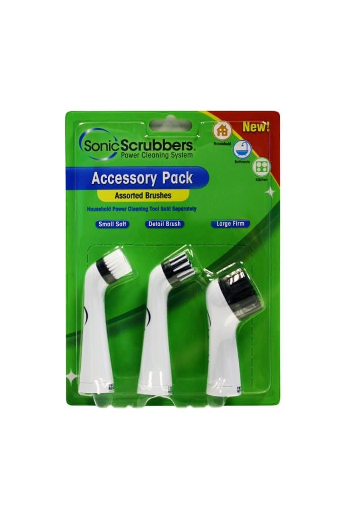 SonicScrubber Household 3-Brush Head Accessory