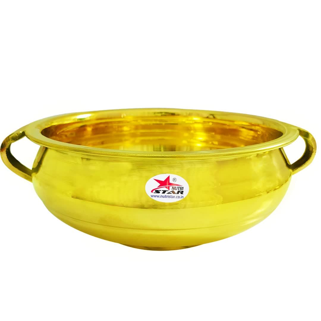 Nutristar Brass Decorative Uruli (5 inch, Gold)