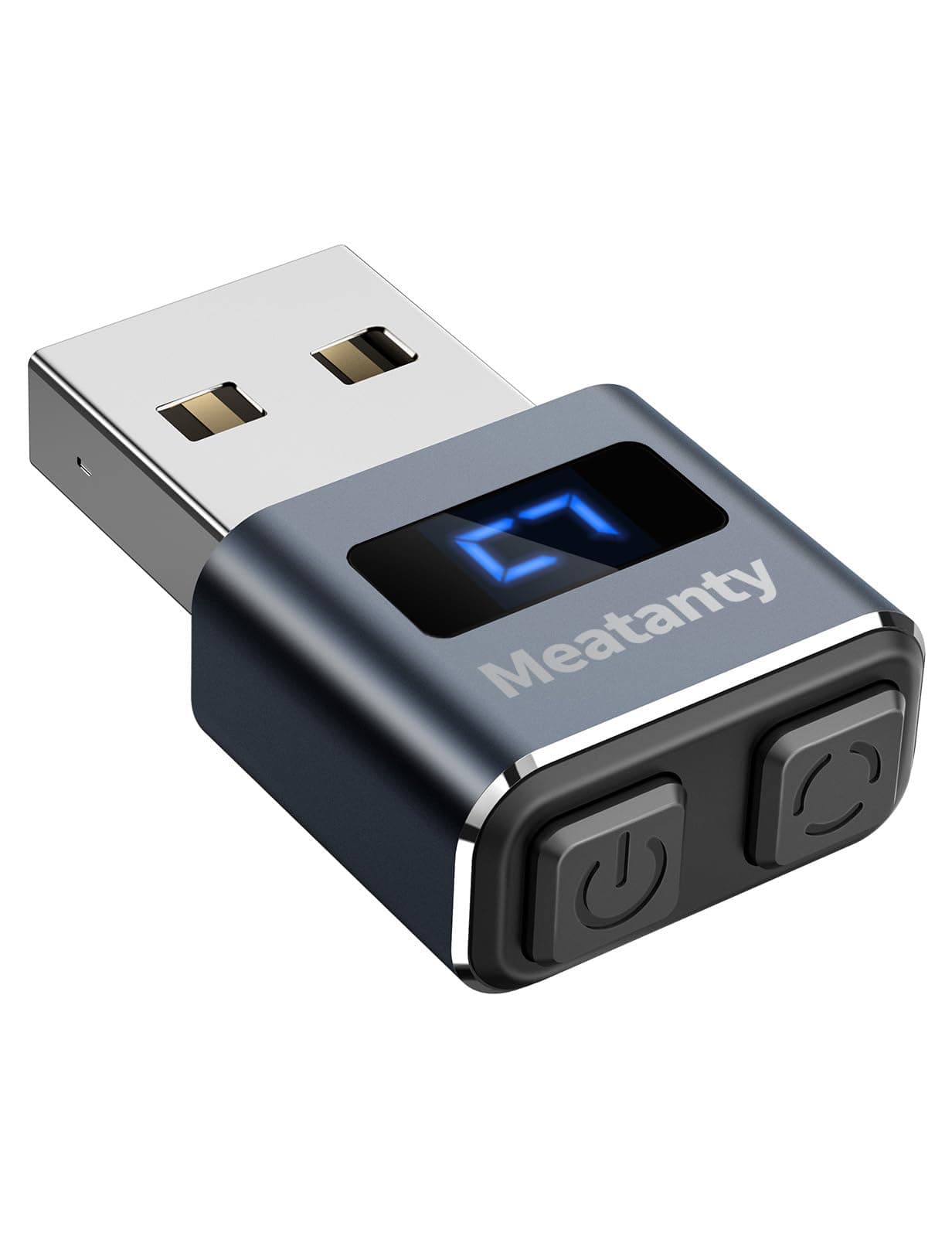 meatAnty Metal Tiny Mouse Jiggler, USB Mover Undetectable, Automatic Shaker with Screen, 3-Mode Mouse Mover Device, Wiggler Giggler Juggler Keep Computer/PC/Laptop Active Office Remote Work