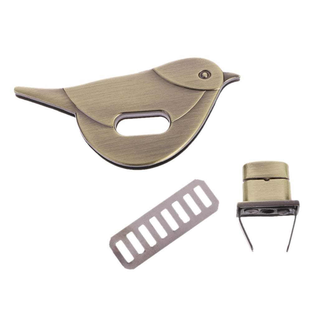 ESden Bird Shape Clasp Turn Lock Twist Locks Metal Hardware Replacement For DIY Handbag Bag Purse Making