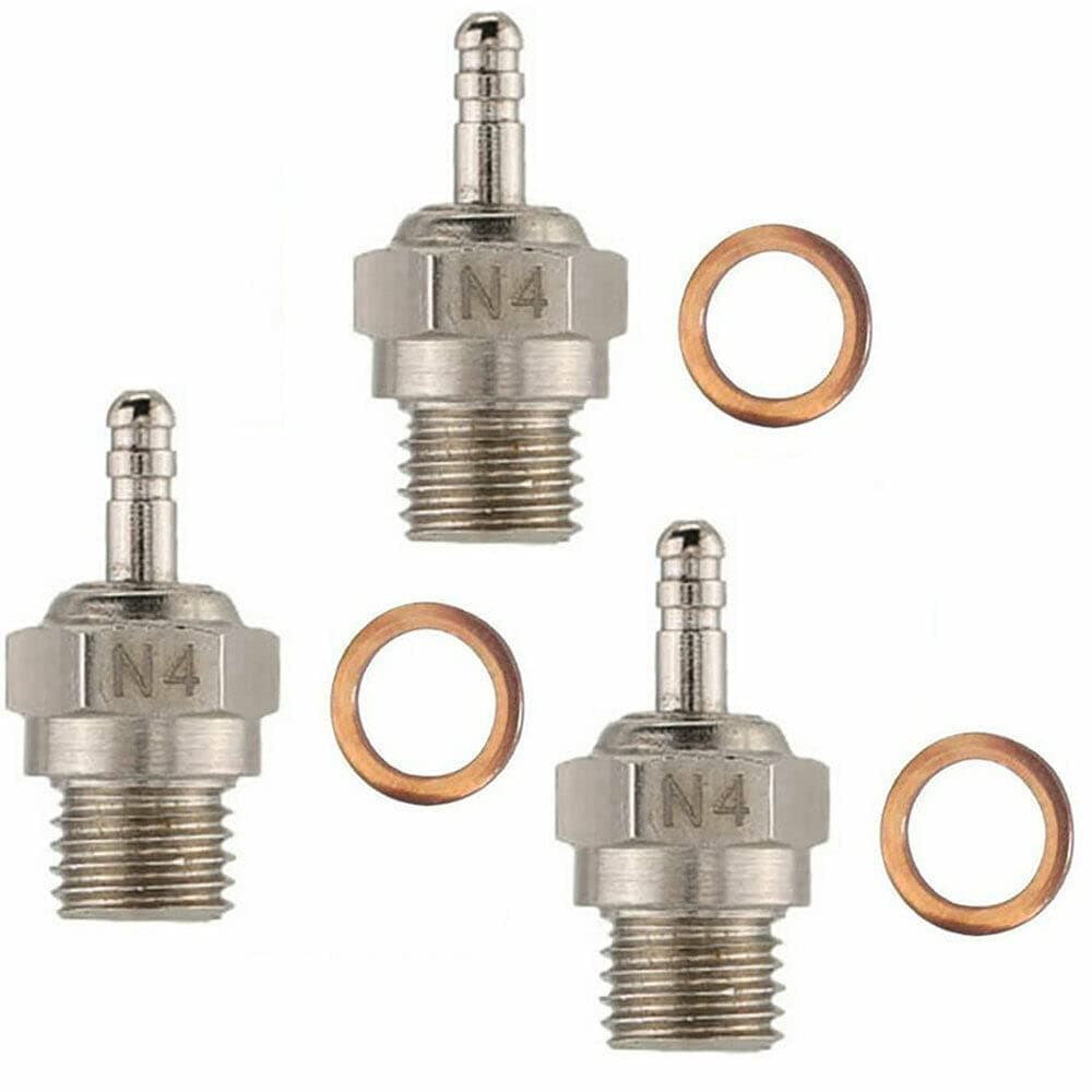 3Pack N4 Super Duty Medium Glow Plug For Traxxas 3232X 1/10 T-Maxx 2.5/3.3