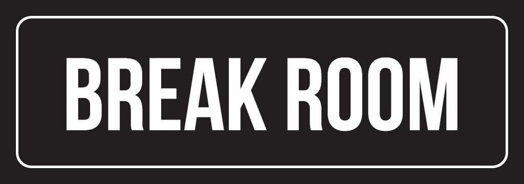 iCandy Combat Black Background with White Font Office Break Room Plastic Wall Sign - 2 Pack, 3x9 Inch