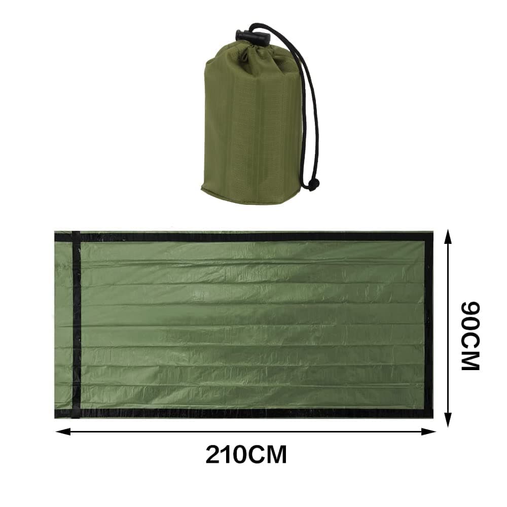 Survival Sleeping Bag, 2Pack Emergency Sleeping Bag Bivvy Bag, Reusable Portable Emergency Rescue Blanket Lightweight Waterproof Thermal bivvy Sack with 2 whistle for Outdoor Hiking Camping