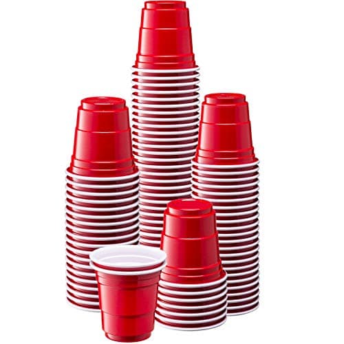 GUSTO [2 oz. - 100 Count Mini Shot Glasses Disposable - Red Jello Shot Cups for Parties and Events (Formerly Comfy Package)