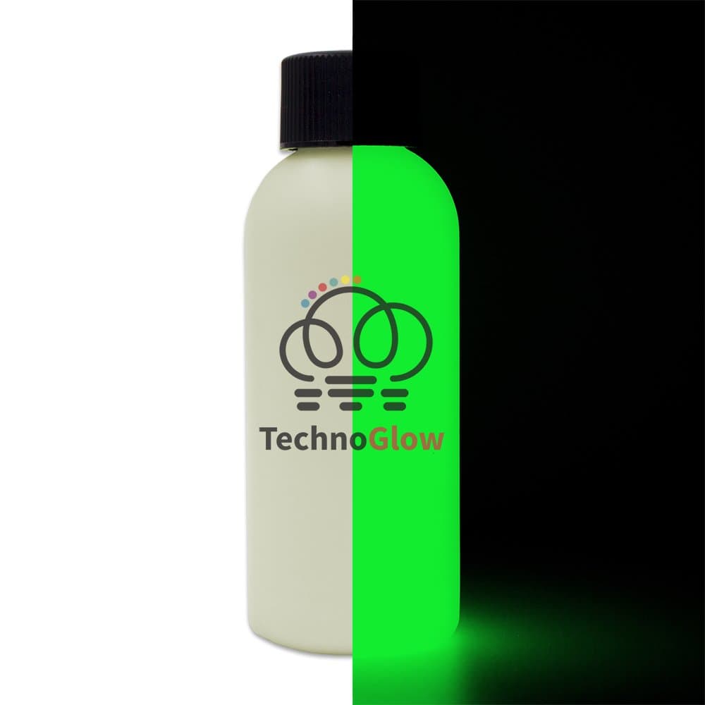 Techno Glow Inc (4 fl oz (120ml), Green) - in The Dark Paint, Green Ultra - Multiple Colours - 120ml