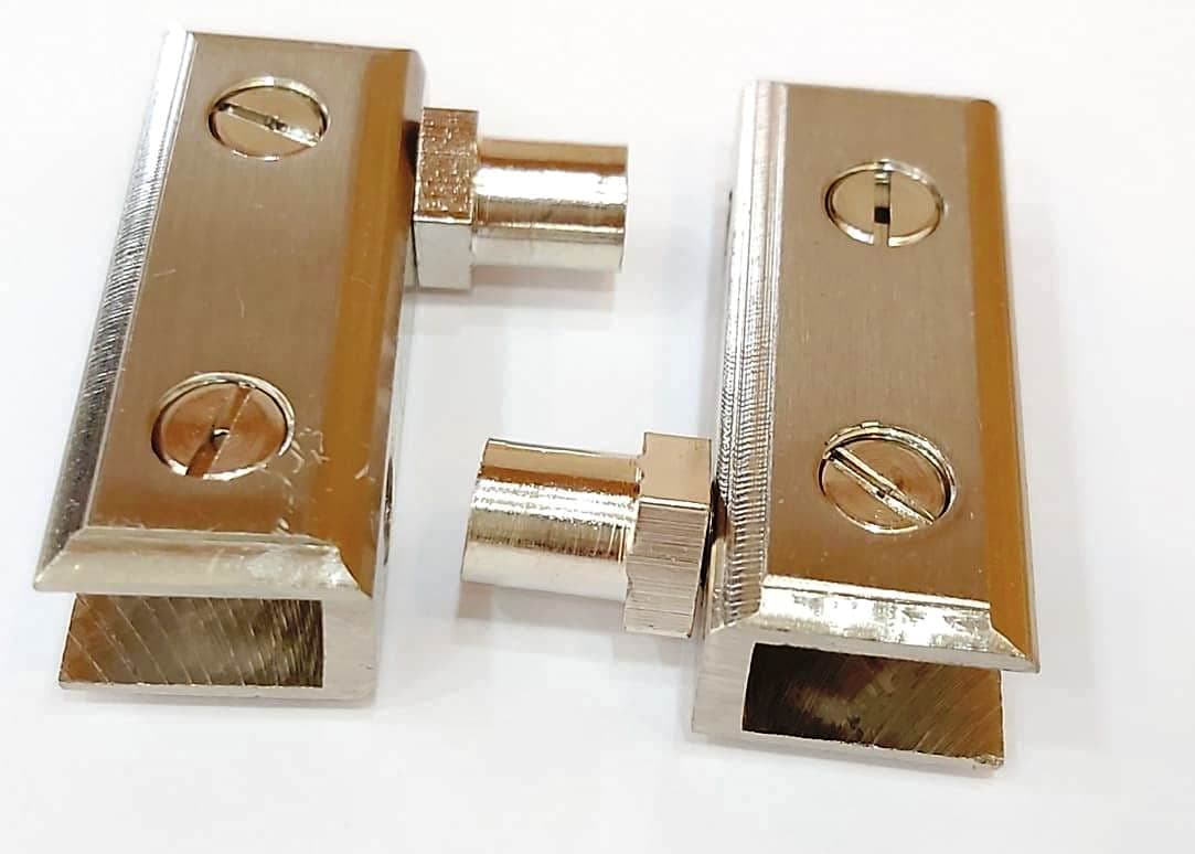 AUM SHIVAM Glass Pivot 8 mm (Silver, Medium) -1 Set= 2 Pcs Pack of 2