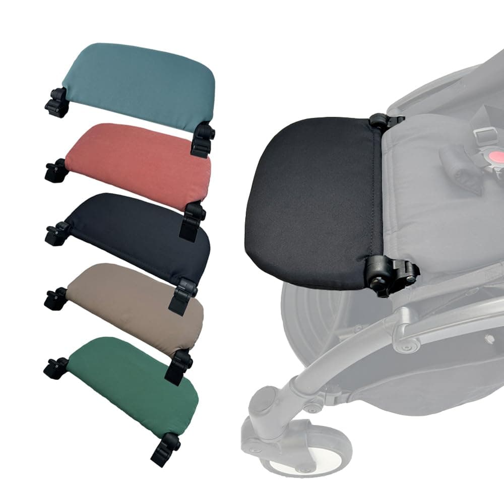 Stroller Leg Rest Compatible with Babyzen YOYO - Foldable Stroller Without Disassembly - Extend 6.2 inch Easy to Attach & Clean, Soft Fabric (Black)