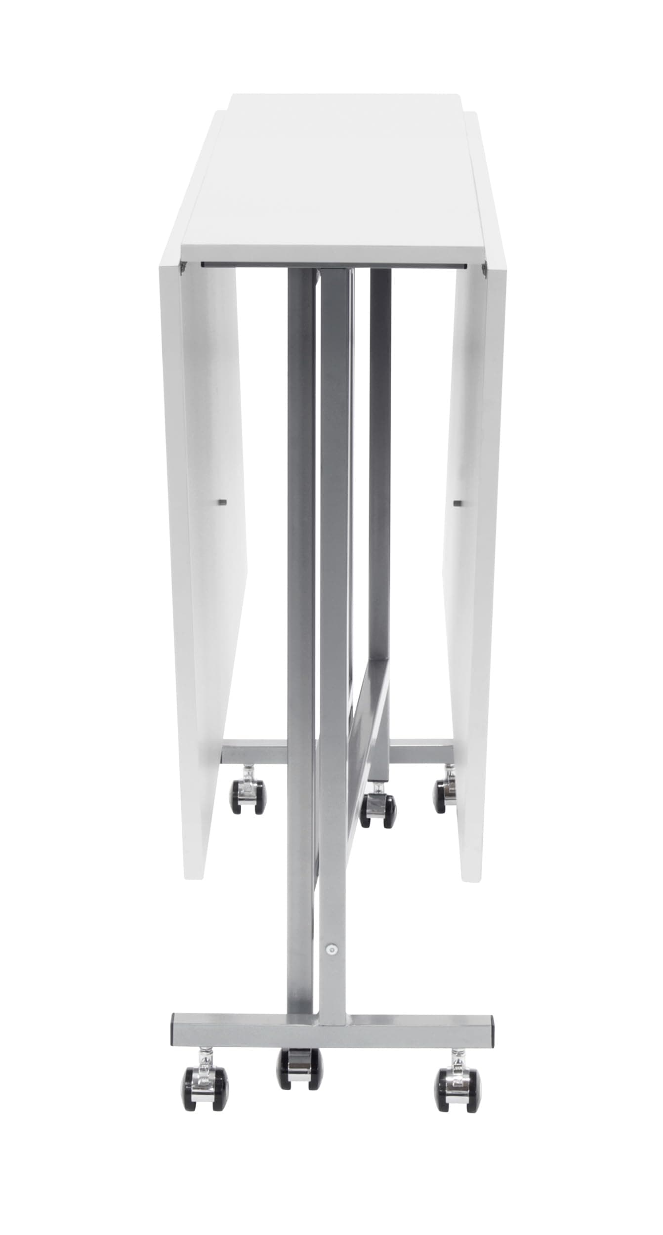 Sew Ready Studio Designs Folding Craft/Cutting Standing Table - 58.75" W x 36.5" D x 36.5" H - Sewing Table - Silver/White