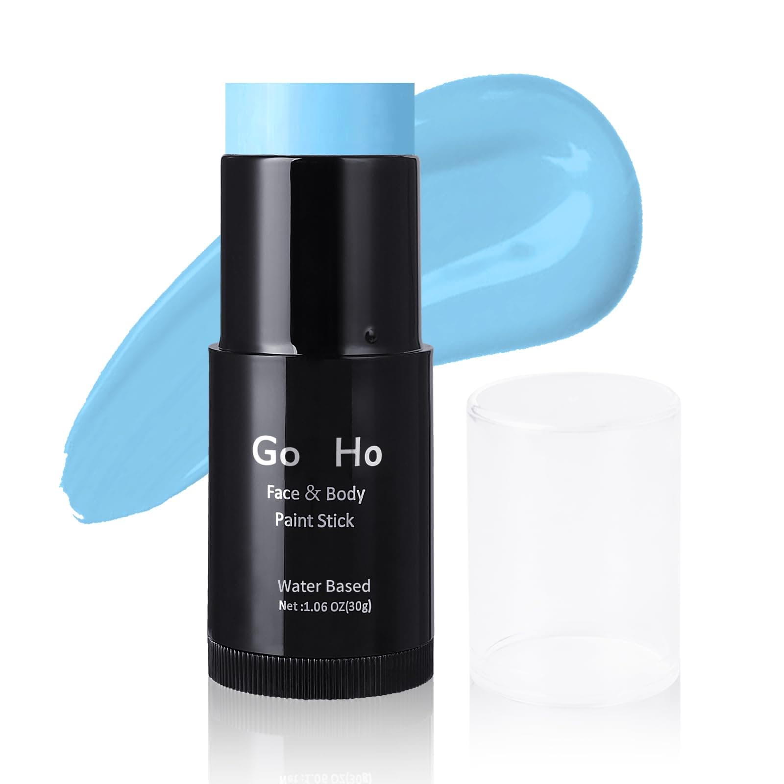 Go Ho Light Blue Face Body Paint Stick,Water Based Washable Pale Blue Face Paint Stick,Full-coverage Cream Blue Body Paint for Halloween Costumes Cosplay SFX Ghost Bride Sally Makeup