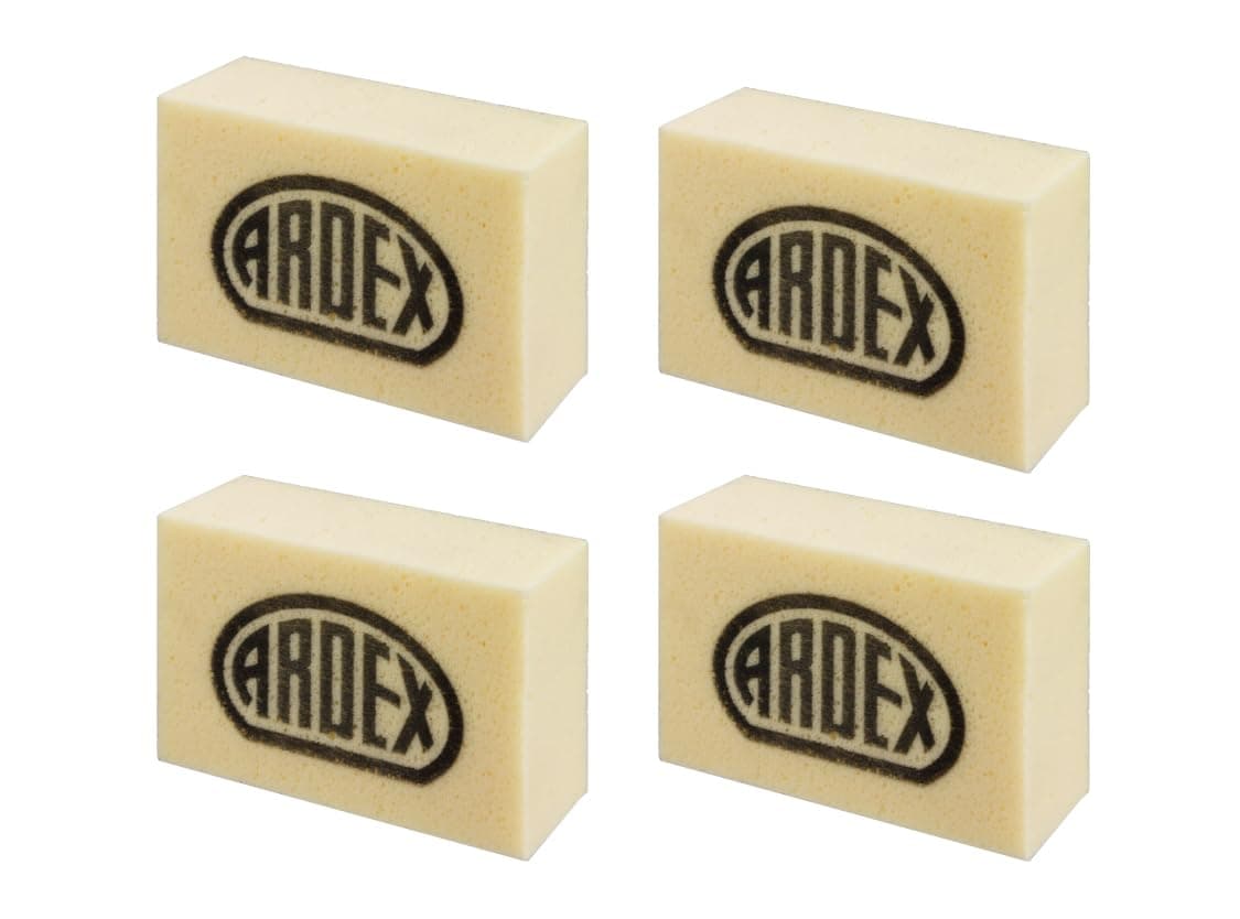 Ardex T-7 Grout Sponge, Professional-Grade Tool for Clean, Smooth Grout Finish, 4 Pcs Pack