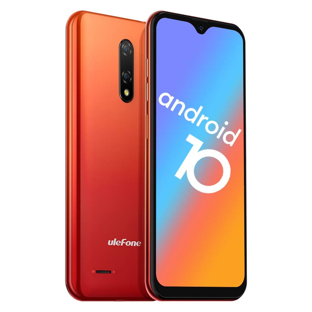 Ulefone Mobile Phone SIM Free Unlocked, Note 8P 4G Dual SIM Smartphones, 2GB RAM 16GB ROM 128GB Extension, 5.5 Inch Dewdrop Screen, Three Card Slots, Android 10, Dual Camera, Amber Sunrise