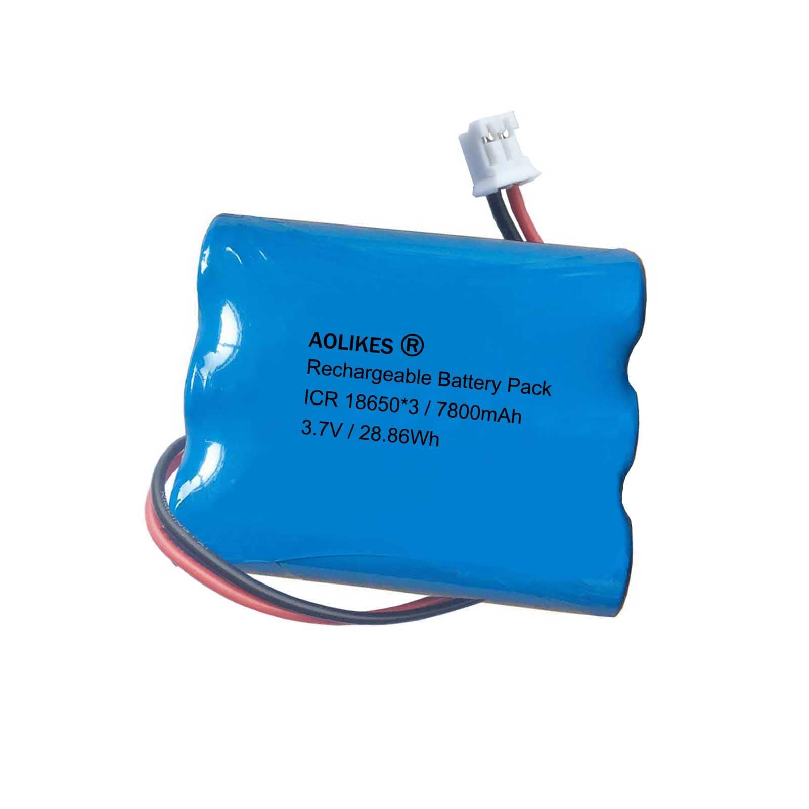 AOLIKES 3.7v 7800mAh Rechargeable Battery Pack for Simplehuman Sensor Makeup Mirror ST3026 BT1080 Battery Replacement ST3027 3028 and More, 1s3p Batteries Pack