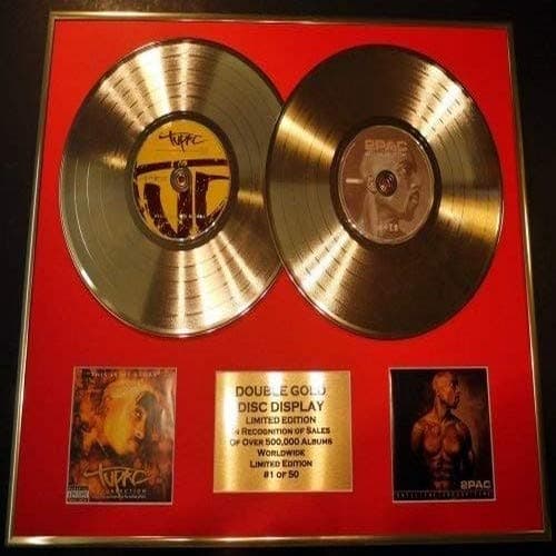 TUPAC/DOUBLE CD GOLD DISC & PHOTO DISPLAY/LTD. EDITION/COA/RESURRECTION & UNTIL THE END OF TIME